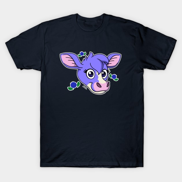 Bailey the Blueberry Cow - Original, Head (Part 1) T-Shirt by K-Tee's CreeativeWorks